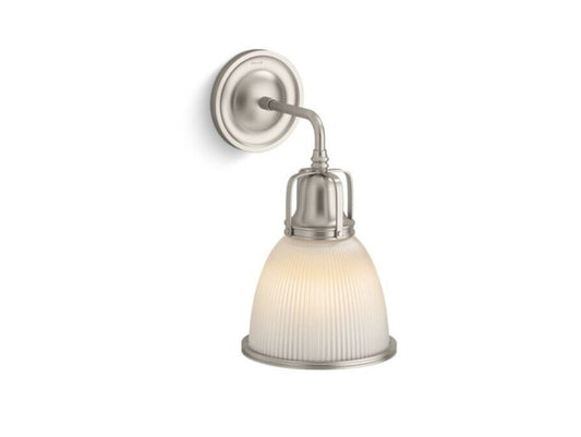 KOHLER Lighting - Hauksbee 14" Tall 1 Light Bell Wall (32281-SC01-BNL) - Nickel