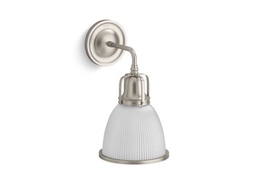 KOHLER Lighting - Hauksbee 14" Tall 1 Light Bell Wall (32281-SC01-BNL) - Nickel