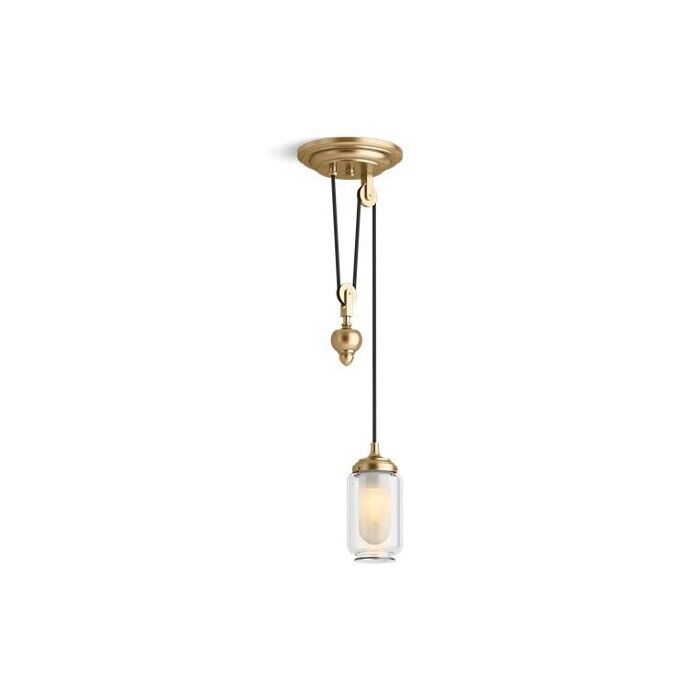 KOHLER Lighting - Artifacts 4" Adjustable Pendant Light (22654-PE01-BGL) - Moderne Brushed Gold