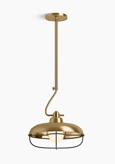 KOHLER Lighting - Modern Farm 12"W 1 Light Pendant (23663-PE01) - Gold