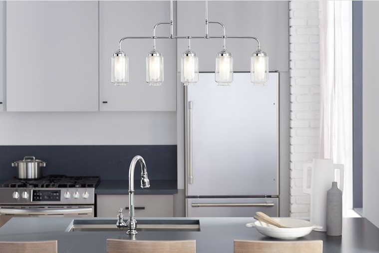 KOHLER Lighting - Artifacts 36" Linear Chandelier (K-22660-CH05-BGL) - Moderne Brushed Gold