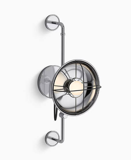 KOHLER Lighting - Modern Farm 1-Light Sliding Sconce Light (23667-SC01-CPL) - Polished Chrome
